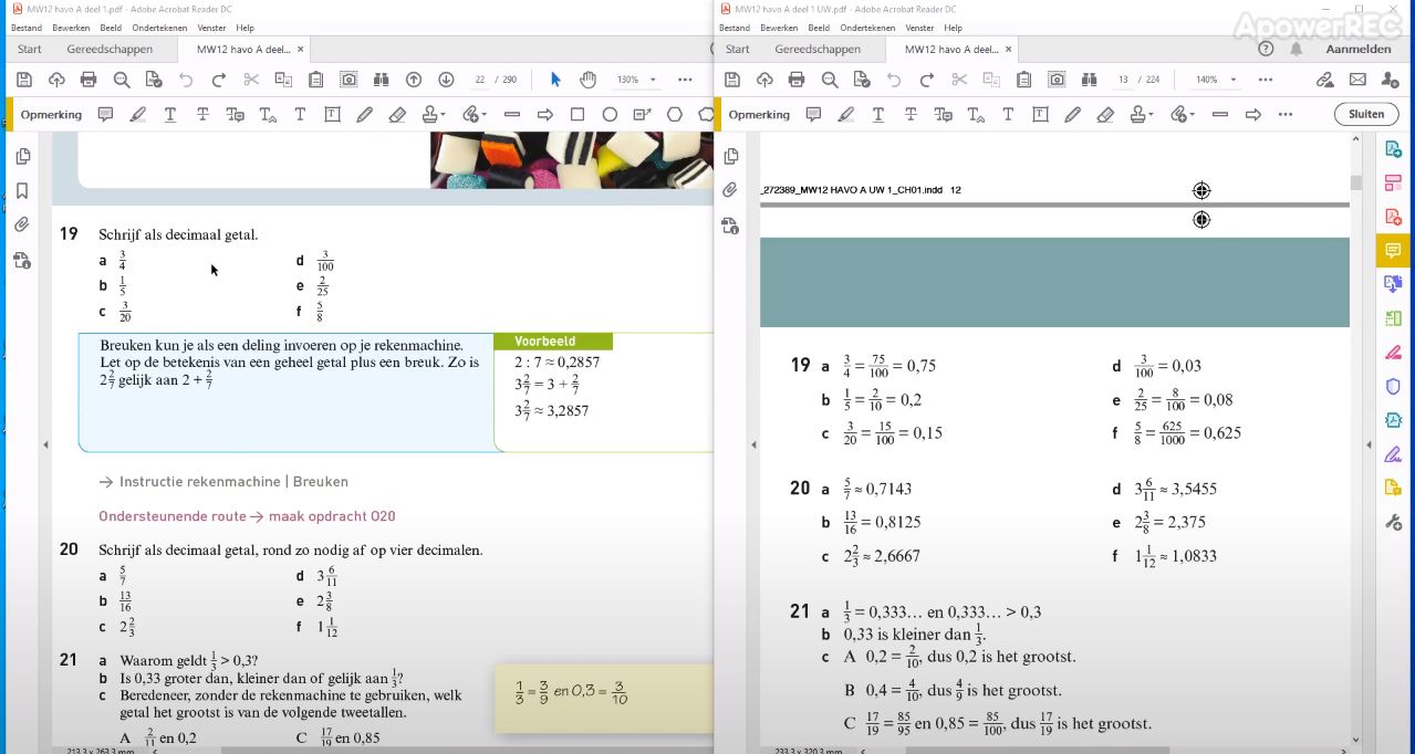 Video Uitwerkingen HAVO 4 H1 3 Breuken En Decimale Getallen 12e Editie