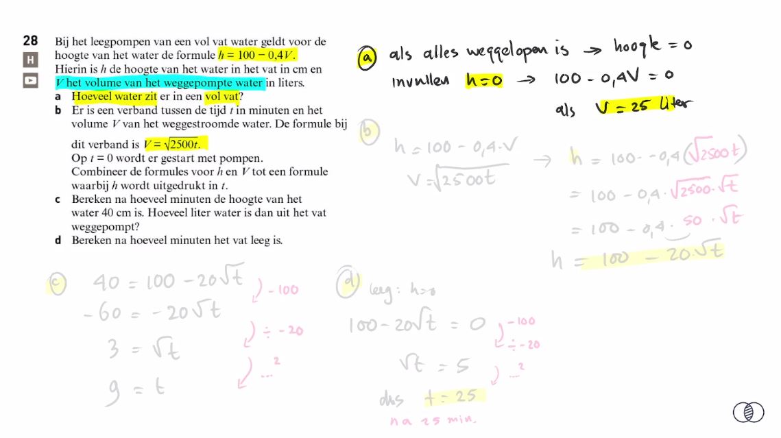 Video Vwo E Editie Opgave Substituties Wiskunde Net