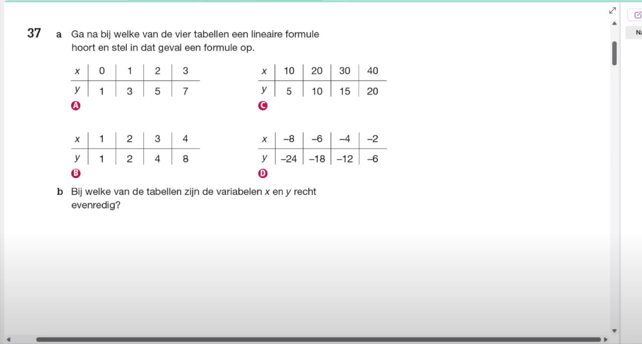 Video Vwo E Editie Opgave Recht Evenredig Wiskunde Net