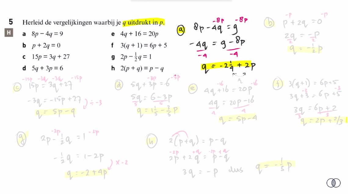 Video Uitwerkingen VWO 5 H9 1 Lineaire Formules 12e Editie Wiskunde Net