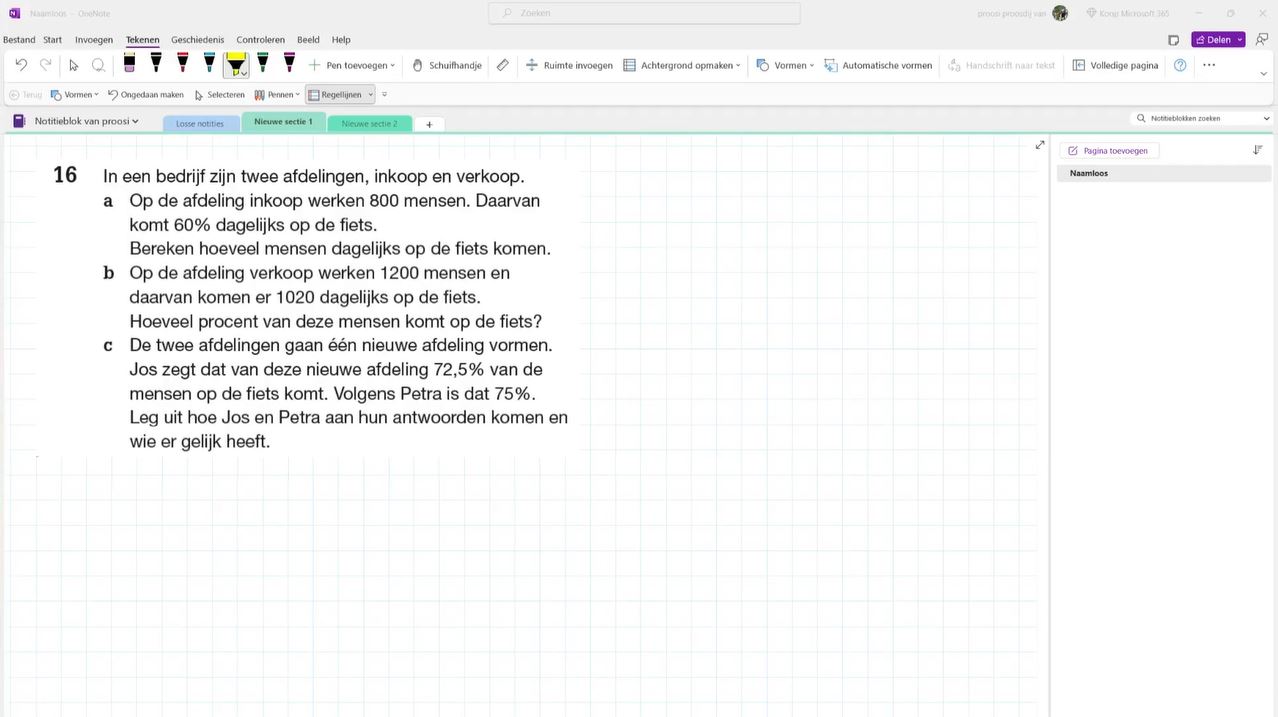 Video VWO 1 13e Editie Opgave 16 | 5.2 Procenten - Wiskunde.net