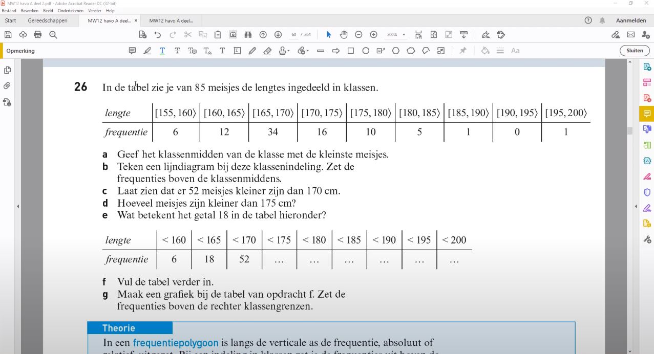 Video Uitwerkingen HAVO 4 H7 5 Cumulatieve Verdelingen 12e Editie Wiskunde Net